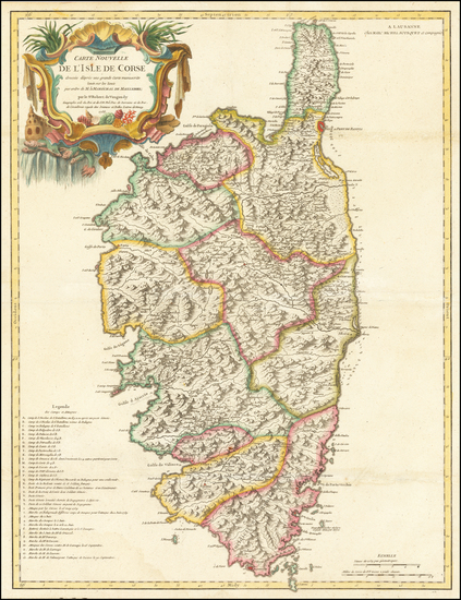 64-Corsica Map By Didier Robert de Vaugondy