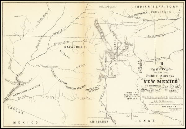 91-Arizona and New Mexico Map By U.S. State Surveys