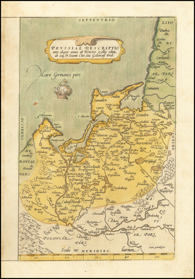 87-Poland and Baltic Countries Map By Abraham Ortelius