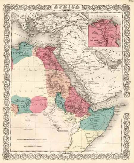 3-Africa Map By Joseph Hutchins Colton