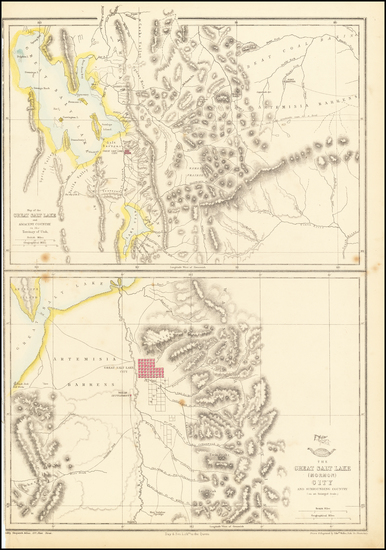 71-Utah and Utah Map By Edward Weller