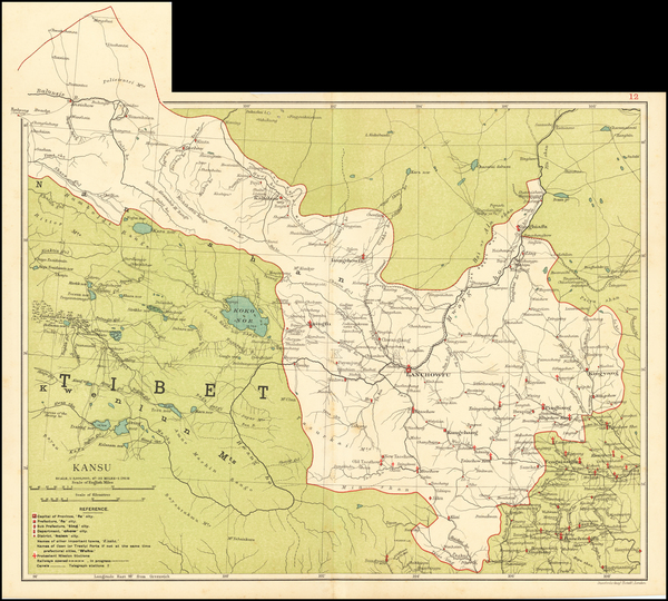 14-China Map By Edward Stanford