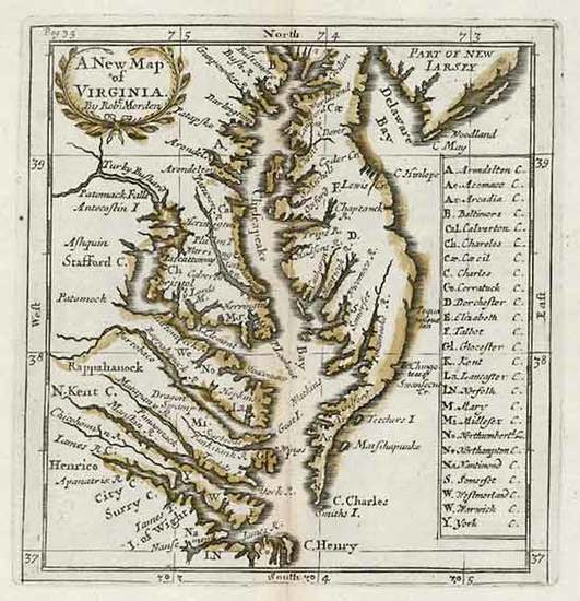 71-Mid-Atlantic and Southeast Map By Robert Morden