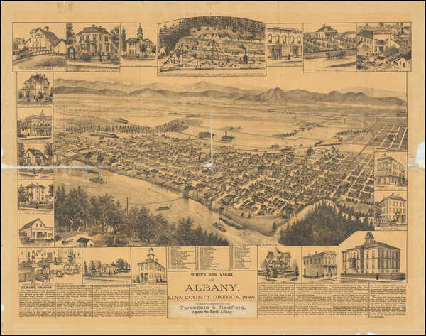 90-Oregon Map By Elliott Publishing Company