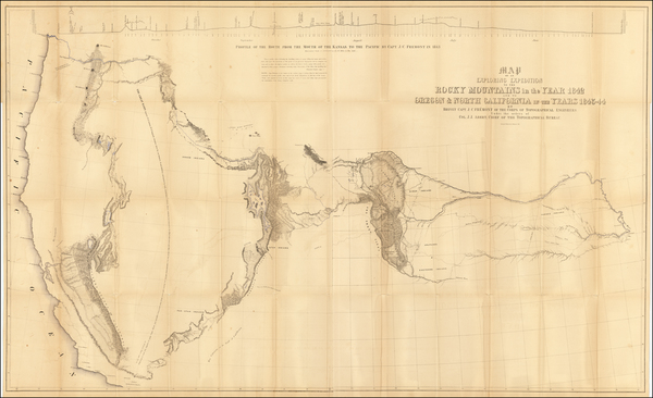 22-Plains, Rocky Mountains and California Map By John Charles Fremont