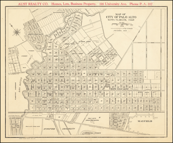 67-Other California Cities Map By Times Print Shop