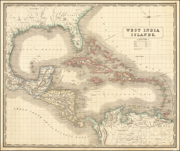 82-Caribbean and Central America Map By George Philip & Son