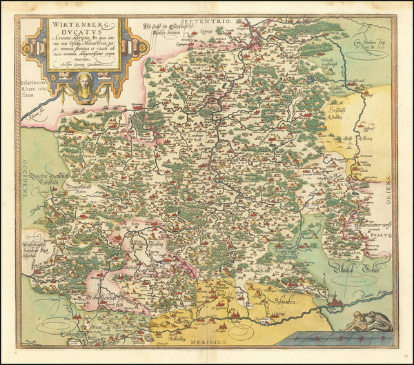 49-Germany Map By Abraham Ortelius