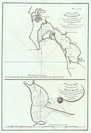 37-Mexico and California Map By Jean Francois Galaup de La Perouse