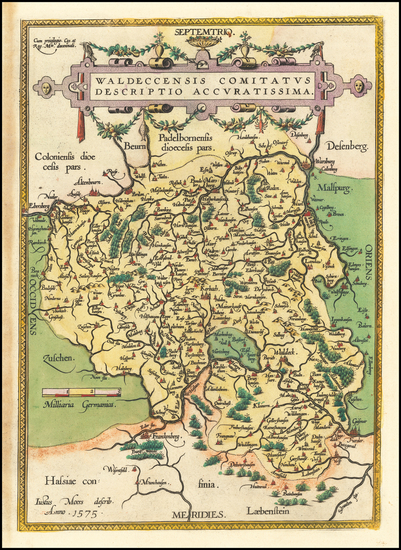 79-Germany Map By Abraham Ortelius