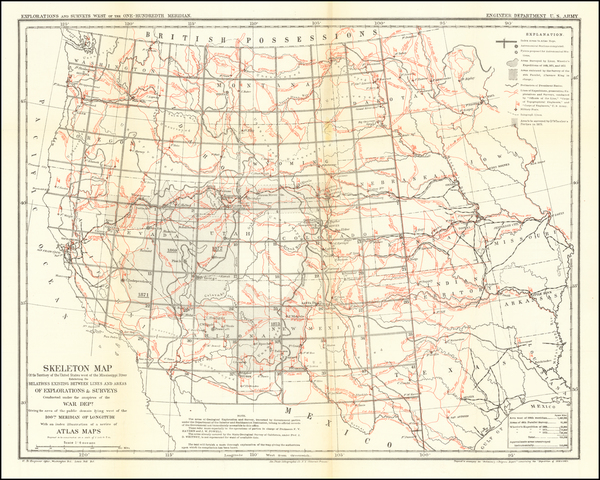 70-United States, Texas, Plains, Southwest, Rocky Mountains, Pacific Northwest and California Map 