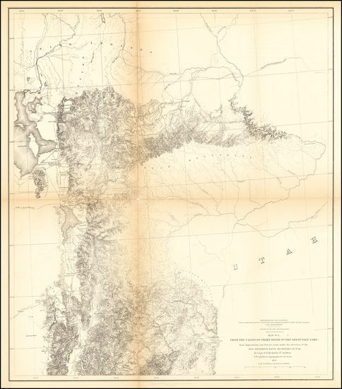 12-Utah and Utah Map By U.S. Pacific RR Surveys