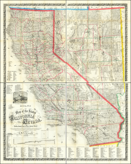 61-Nevada, California and Fair Map By Warren Holt  &  S.B. Linton