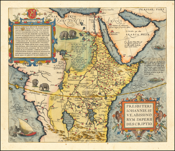 25-Africa, East Africa and West Africa Map By Abraham Ortelius