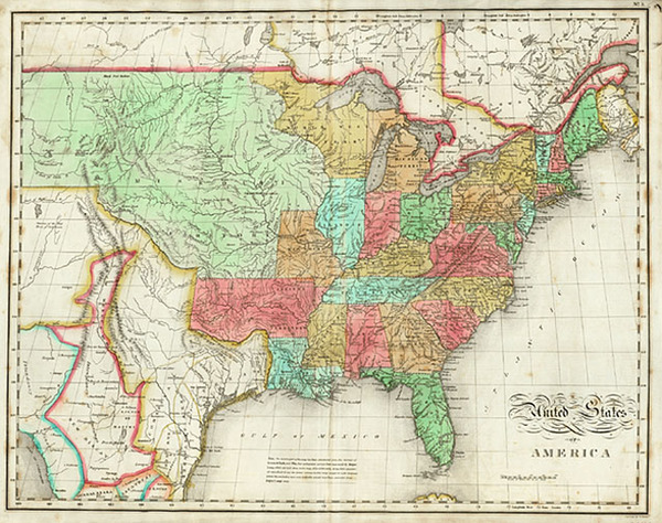 43-United States Map By John Melish