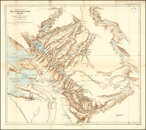 100-Paraguay & Bolivia Map By Royal Geographical Society