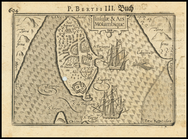 2-East Africa and African Islands, including Madagascar Map By Petrus Bertius