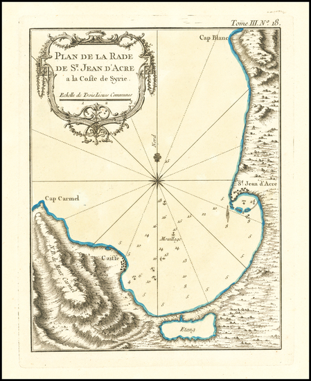 29-Holy Land Map By Jacques Nicolas Bellin