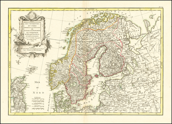 68-Scandinavia, Sweden and Norway Map By Jean Janvier