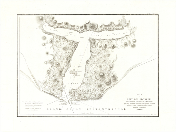 60-Alaska Map By Jean Francois Galaup de La Perouse