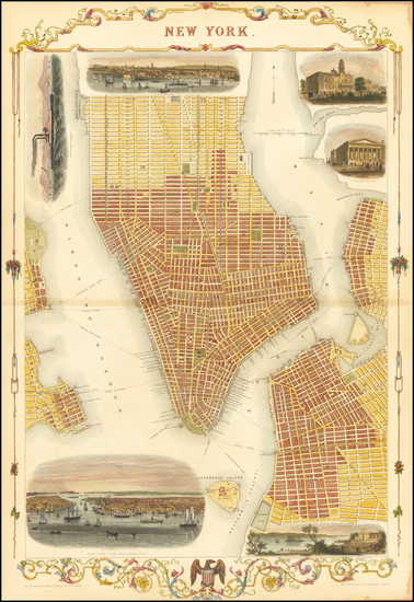 1-New York City Map By John Tallis