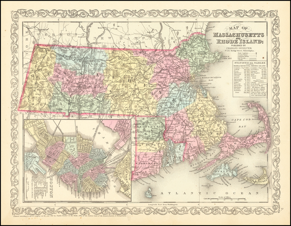 26-Massachusetts and Rhode Island Map By Charles Desilver