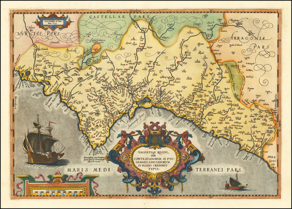 16-Spain Map By Abraham Ortelius