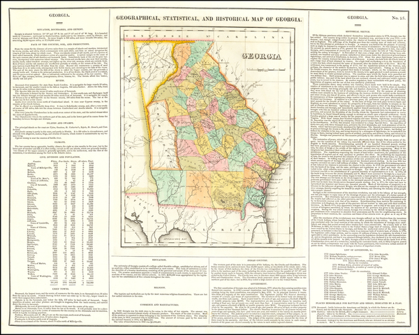 40-Georgia Map By Henry Charles Carey  &  Isaac Lea