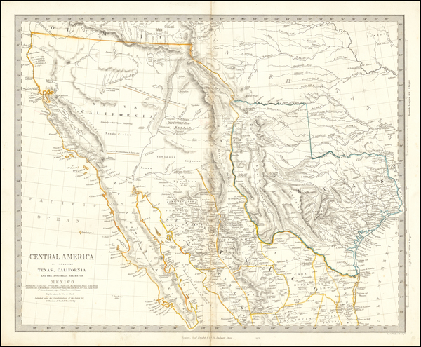 36-Texas, Southwest, Rocky Mountains and California Map By SDUK