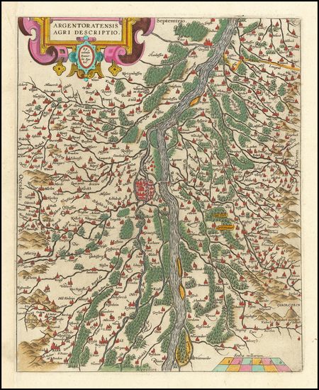 35-France and Germany Map By Abraham Ortelius