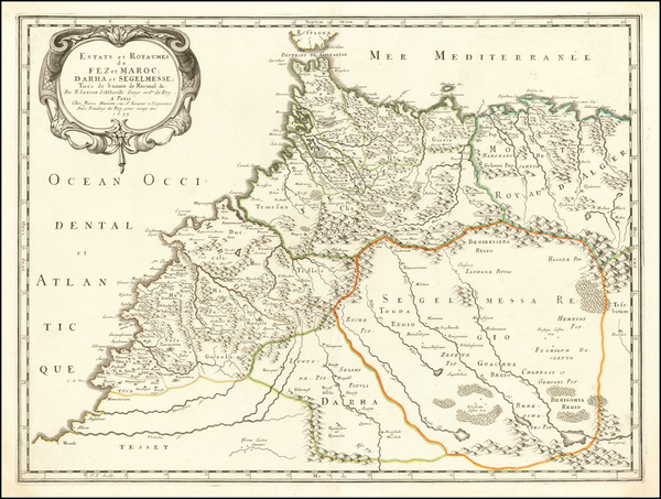 44-North Africa Map By Nicolas Sanson