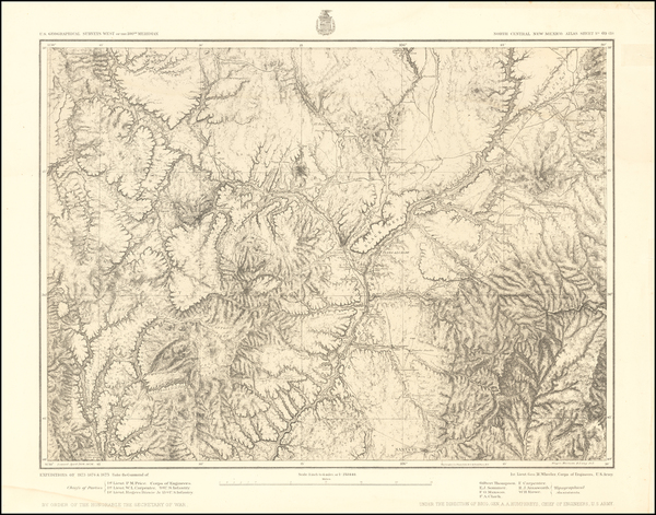 92-New Mexico Map By George M. Wheeler