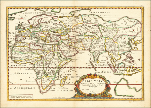 52-World, Eastern Hemisphere and Australia Map By Pierre Du Val