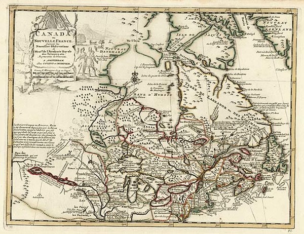 40-New England, Midwest and Canada Map By Johannes Covens  &  Cornelis Mortier