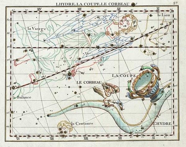 64-World, Celestial Maps and Curiosities Map By John Flamsteed / Jean Nicolas Fortin