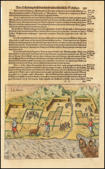 29-Chile Map By Theodor De Bry / Matthaus Merian