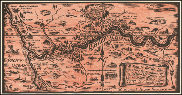 95-California and Pictorial Maps Map By Anonymous