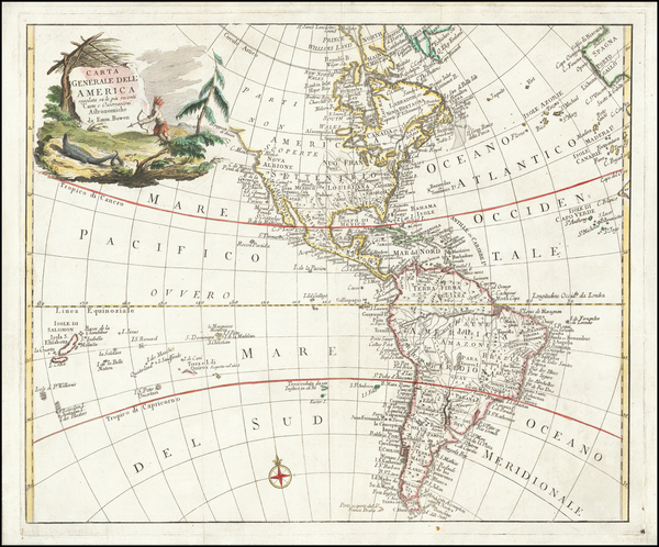 34-America Map By Giambatista Novelli