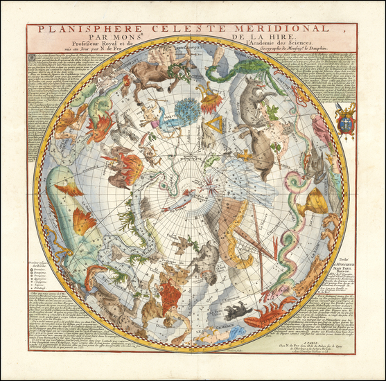 60-Celestial Maps Map By Nicolas de Fer