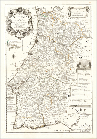 23-Portugal Map By Augustin  Dechaussé / Le Pere Placide de St. Helene