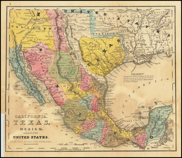 84-Texas, Southwest and Mexico Map By Benjamin Lundy