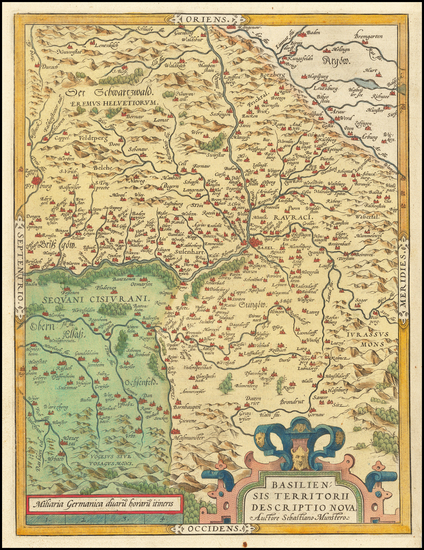 71-Switzerland Map By Abraham Ortelius