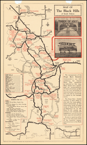 98-South Dakota Map By Automobile Club of Southern California