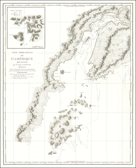 55-Alaska and Canada Map By George Vancouver