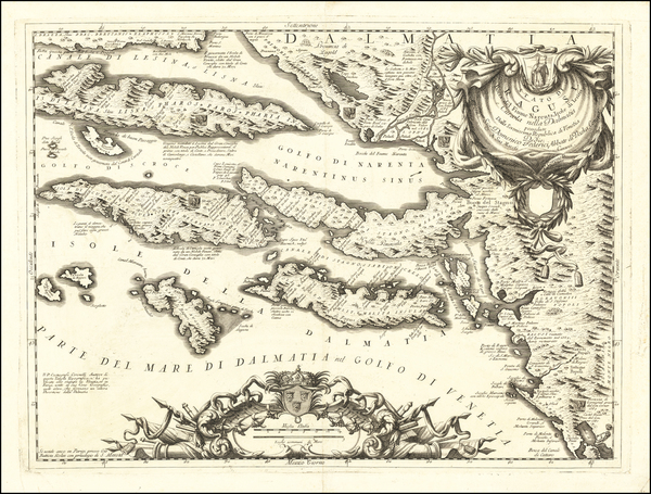 48-Croatia & Slovenia Map By Vincenzo Maria Coronelli