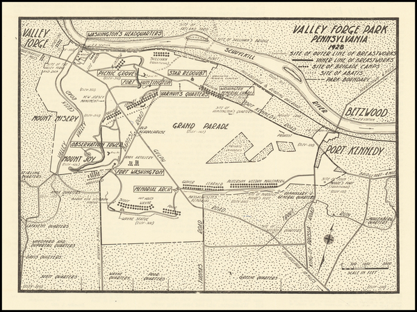 32-Pennsylvania Map By Valley Forge Park Commission