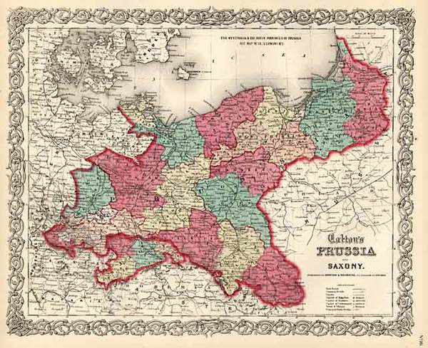 100-Europe, Baltic Countries and Germany Map By Joseph Hutchins Colton