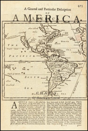 59-California as an Island and America Map By Herman Moll