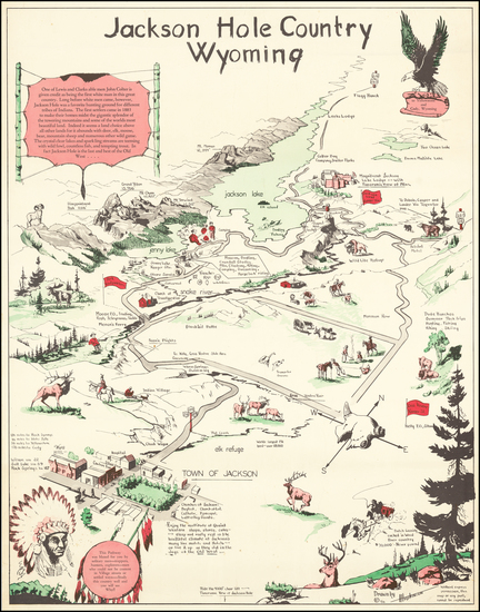 91-Wyoming and Pictorial Maps Map By Hopkinson