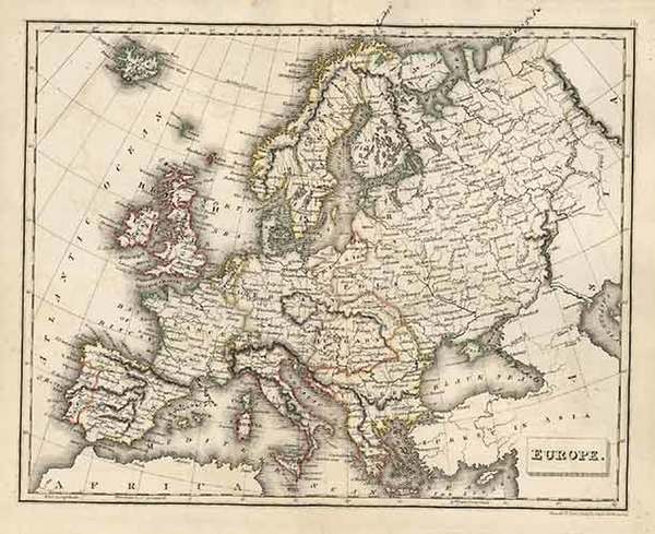 94-Europe and Europe Map By J.C. Russell & Sons